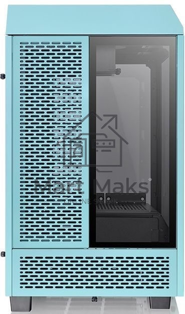 Компьютерный корпус Thermaltake The Tower 100 Turquoise черный без БП miniITX 1x120mm 3x140mm 2xUSB3.0 audio bott PSU