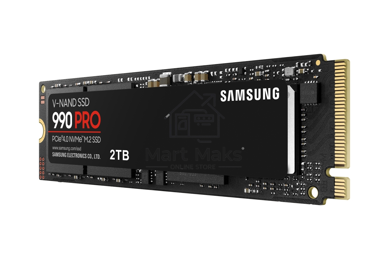 Накопитель SSD Samsung 990 PRO, 2TB, PCIe 4.0 x4, M.2 2280, NVMe, R/W 7450/6900