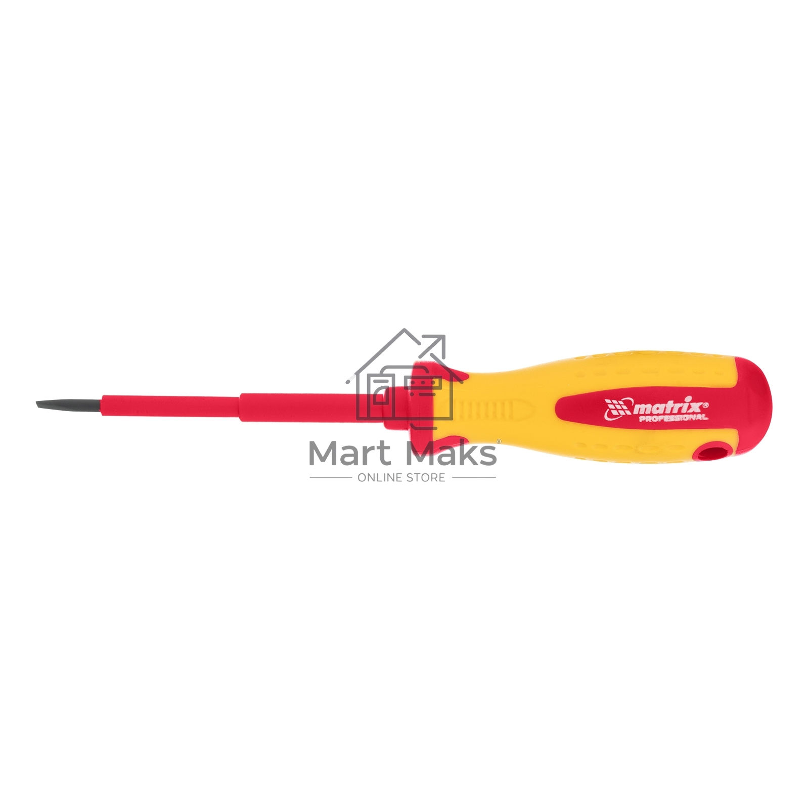 Отвертка Insulated, SL3,0 x 80 мм, CrMo, до 1000 В, двухкомп. рукоятка Matrix