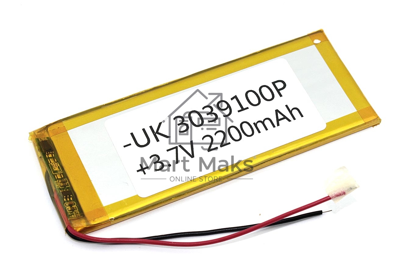 Аккумулятор Li-Pol (батарея) 3*39*100мм 2pin 3.7V/2200mAh