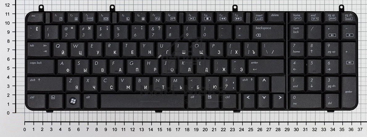 Клавиатура для ноутбука HP Compaq Presario A945 A909 A900 черная