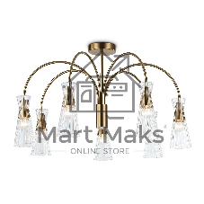 Люстра Ambrella light LH55703/7 BS/CL латунь/прозрачный E14*7 max 40W D745*460