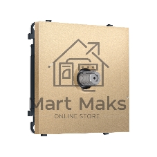 Комплект механизма TV розетки SAT SIGMA Золото Мягкое касание 5-2400MHz 3.5dB QUANT PRO (SP8930, PR215)