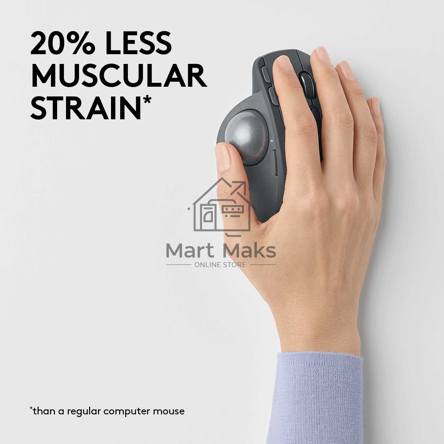 Трекбол беспроводной Logitech MX Ergo графитовый, 2048 dpi, радиоканал, Bluetooth, USB, кнопки - 8