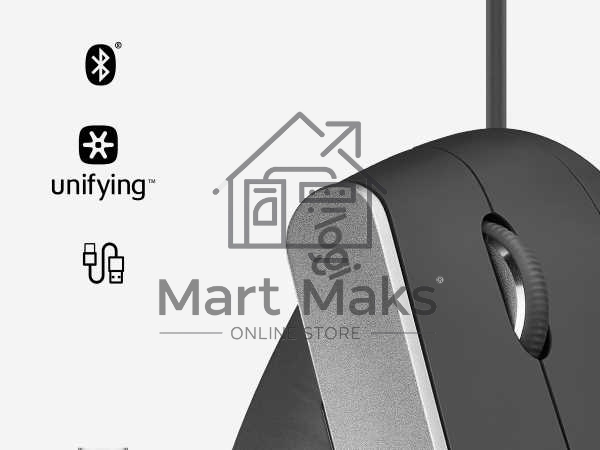 Мышь беспроводная/проводная Logitech MX Vertical графитовый, 4000 dpi, радиоканал, Bluetooth, USB, кнопки - 6