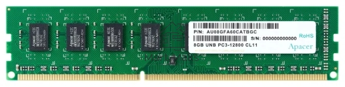 Оперативная память Apacer, DDR3, 8GB (1x8GB), 1600MHz, CL11, DIMM