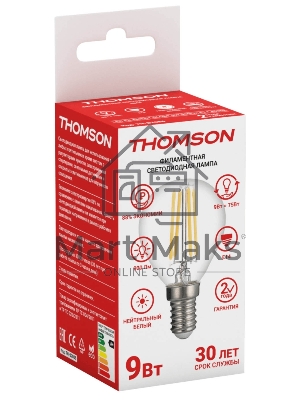Лампа светодиодная Hiper THOMSON LED FILAMENT GLOBE 9W 900Lm E14 4500K TH-B2086