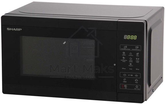Микроволновая печь Sharp R2800RK черный, 20 л, 800 Вт, переключатели - сенсор