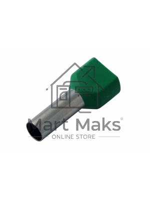 Наконечник штыревой втулочный изолированный F-14 мм 2х6 мм² (НШВи(2) 6.0-14/НГи2 6,0-14) зеленый Rexant