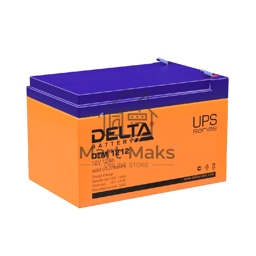 Батарея Delta DTM 1212 (12V, 12Ah)