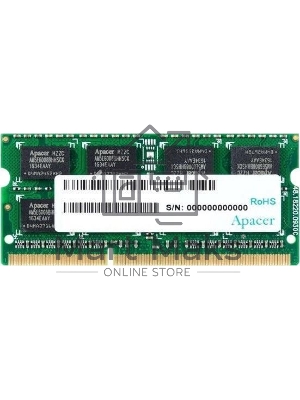 Оперативная память Apacer, DDR3, 8GB (1x8GB), 1600MHz, CL11, SO-DIMM