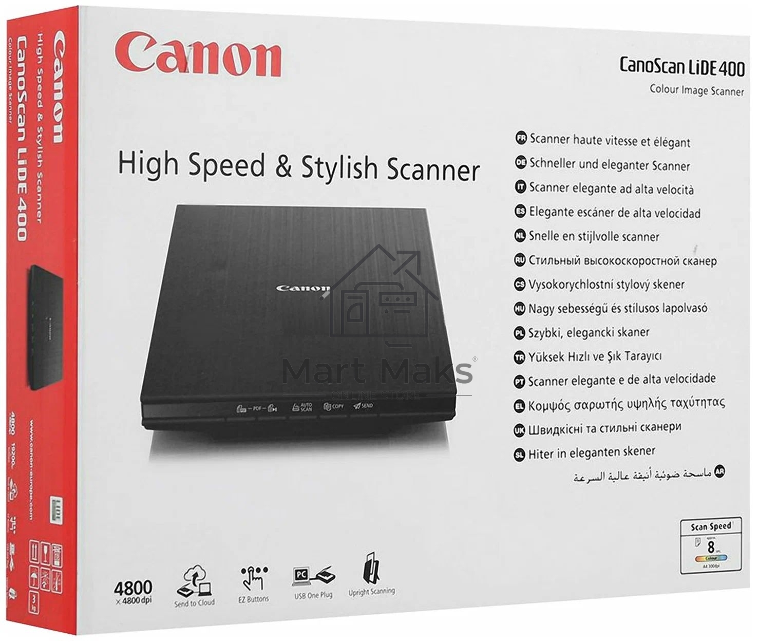 Планшетный сканер Canon CanoScan LiDE 400 (2996C010), ( A4, CIS, 4800x4800dpi, ч/б 8 стр/мин,цв. 8 стр/мин, 48bit, 48bit, USB 3.0)