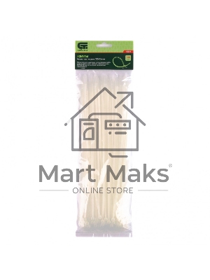 Хомуты СИБРТЕХ,300x3,6 мм,пластмассовые,белые,100 шт. 45531