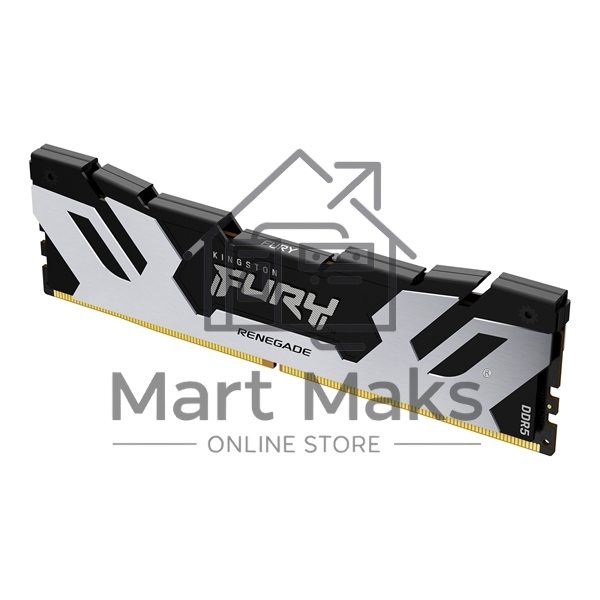 Оперативная память Kingston Fury Renegade, DDR5, 32GB (1x32GB), 6400MHz, CL32, DIMM, радиатор, серебристый/черный