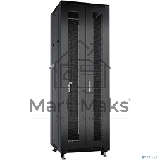 Шкаф серверный напольный Cabeus, IP20, 42U, 2055х600х1200 мм (ВхШхГ), дверь: перфорация, боковая панель: сплошная, разборный, черный