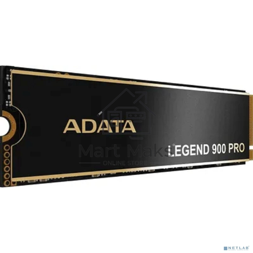 Накопитель SSD ADATA LEGEND 1Tb 900 PRO, M.2(22x80mm), NVMe 1.4, PCIe 4.0 x4, 3D NAND, R/W 7400/6000MB/s, IOPs н.д./н.д., TBW 600, DWPD 0.3 (5 лет)