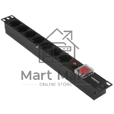 Блок розеток горизонтальный ExeGate ServerPro PDU-19H702 Al-7S-C14-SW-O, 19