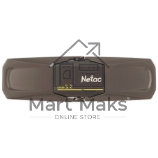 Флешка USB Netac US5 (NT03US5C-128G-32TA), 128Gb, USB 3.2/TypeC, 550/500, черный