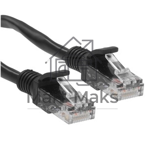 Патч-корд медный UTP Cablexpert PP10-0.5M/BK cat.5e, 0.5м, литой, многожильный, черный