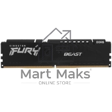 Оперативная память Kingston Fury Beast, DDR5, 8GB (1x8GB), 6000MHz, CL36, DIMM, с радиатором, черный