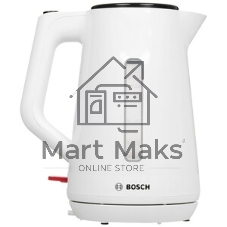 Электрочайник Bosch TWK1M121 белый, 1.7 л, 2400 Вт, скрытый нагревательный элемент