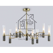 Люстра Ambrella light LH53355/9 GD/CL/WH золото/прозрачный/белый G9*9 max 40W D850*890