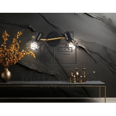 Светильник Ambrella light TR8656/2 BK/GD черный/золото E14/2 max 60W 330*100*185