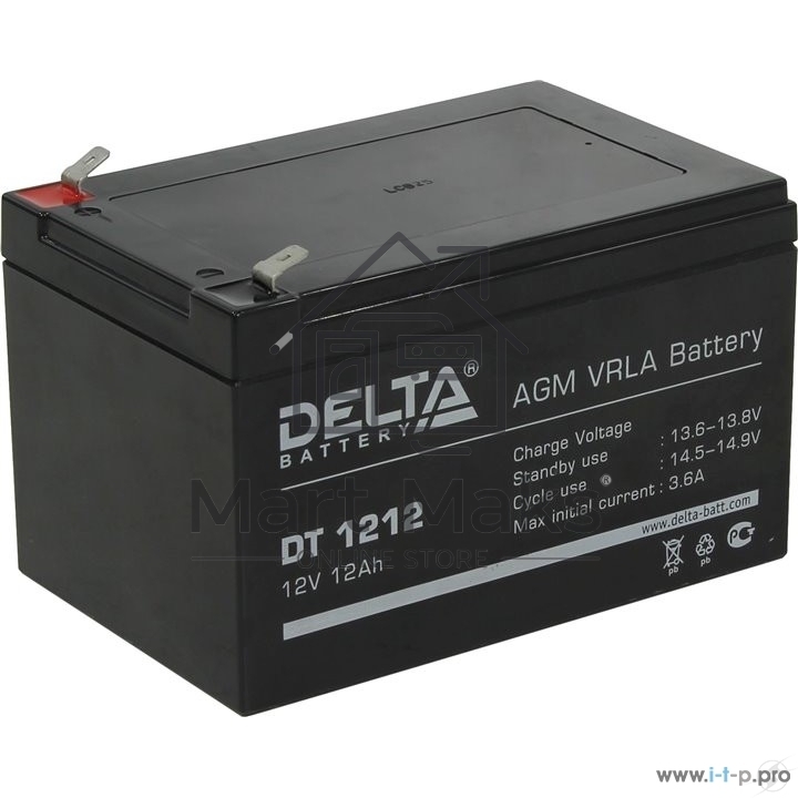 Батарея Delta DT 1212 (12V, 12Ah)