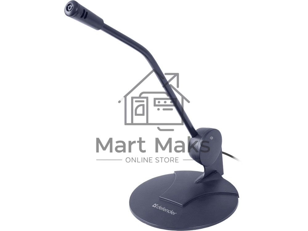 Микрофон Defender MIC-117 черный, кабель 1.8 м