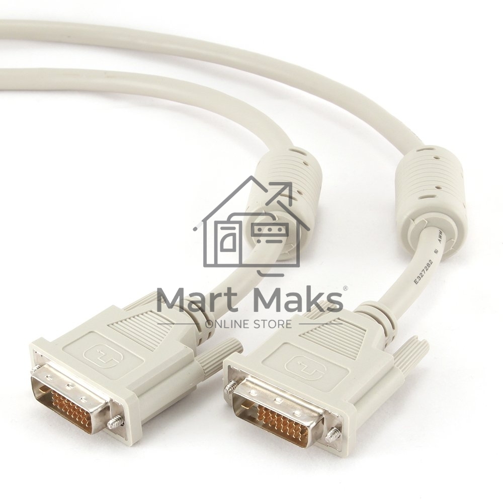 Кабель Кабель DVI-D dual link Gembird, 3.0м, 25M/25M, экран, феррит.кольца, пакет CC-DVI2-10)