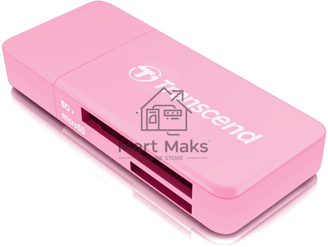 Считыватель карты памяти Transcend All in1 Multi Card Reader, Pink