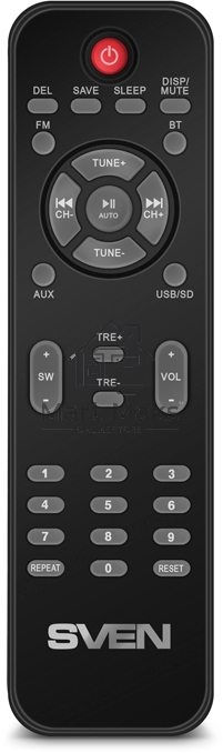 Акустическая система 2.1 SVEN MS-2080 / 70 Watt / ~220V 50Hz / FM-тюнер, USB/ SD, дисплей / BLUETOOTH / ПДУ / Black