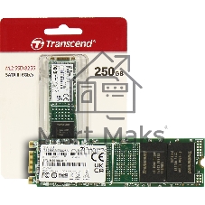 Накопитель SSD Transcend MTS825, 250Gb, M.2 2280, SATA III, R/W 500/330