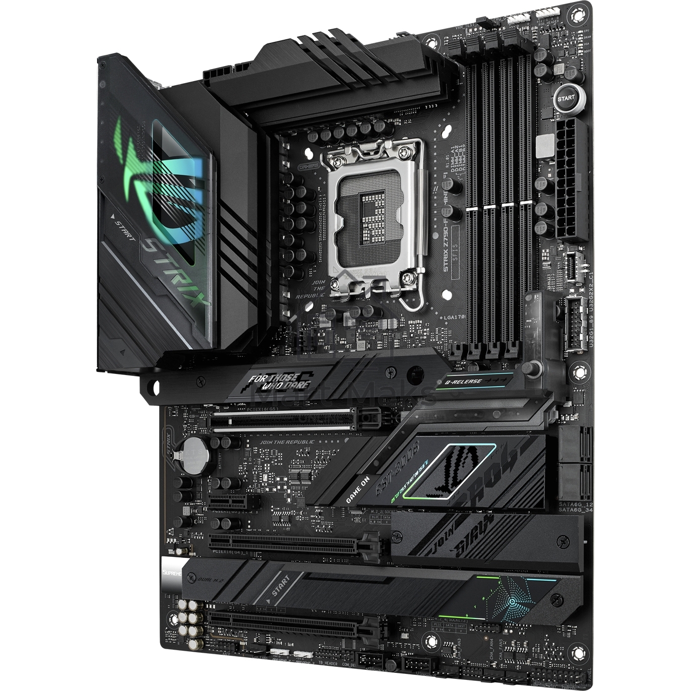 Материнская плата ASUS ROG STRIX Z790-F GAMING WIFI, LGA 1700, Intel Z790, 4xDDR5, 4xSATA, 4xM.2, 1xPCIe 5.0 x16, 2xPCIe 4.0 x4, 1xHDMI, 1xDP, 1x 2.5Gb LAN, 2xUSB-A 3.2 Gen 2, 4xUSB-A 3.2 Gen 1, 4xUSB-A 2.0, 5x3.5 мм, 7.1, Standard-ATX