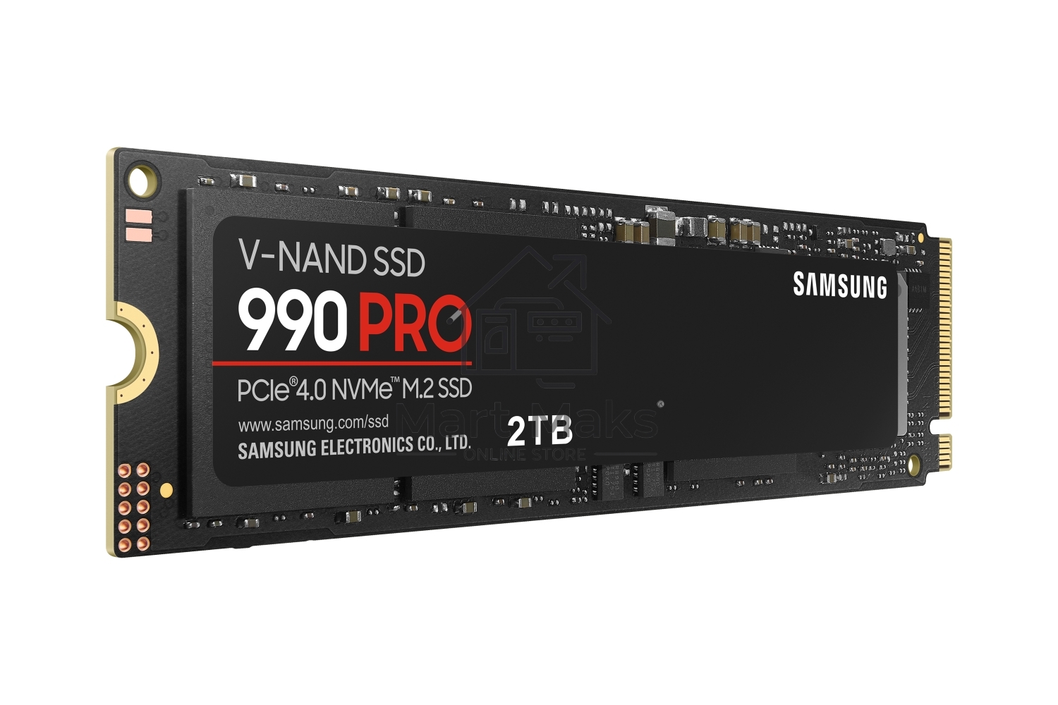 Накопитель SSD Samsung 990 PRO, 2TB, PCIe 4.0 x4, M.2 2280, NVMe, R/W 7450/6900