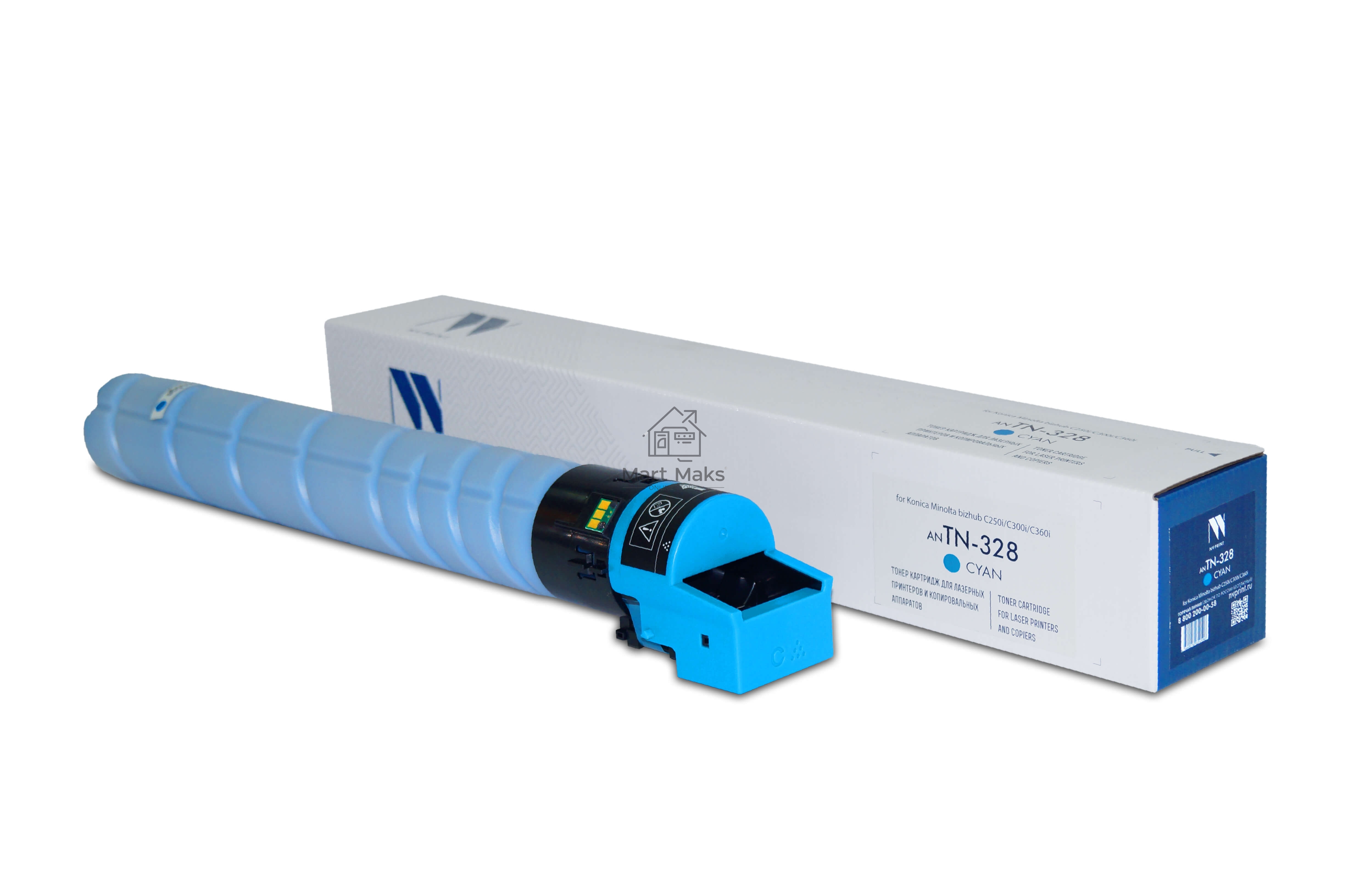 Картридж лазерный NVPrint совместимый NV-TN-328 Голубой для Konica Minolta bizhub C250i/C300i/C360i (28000 стр)