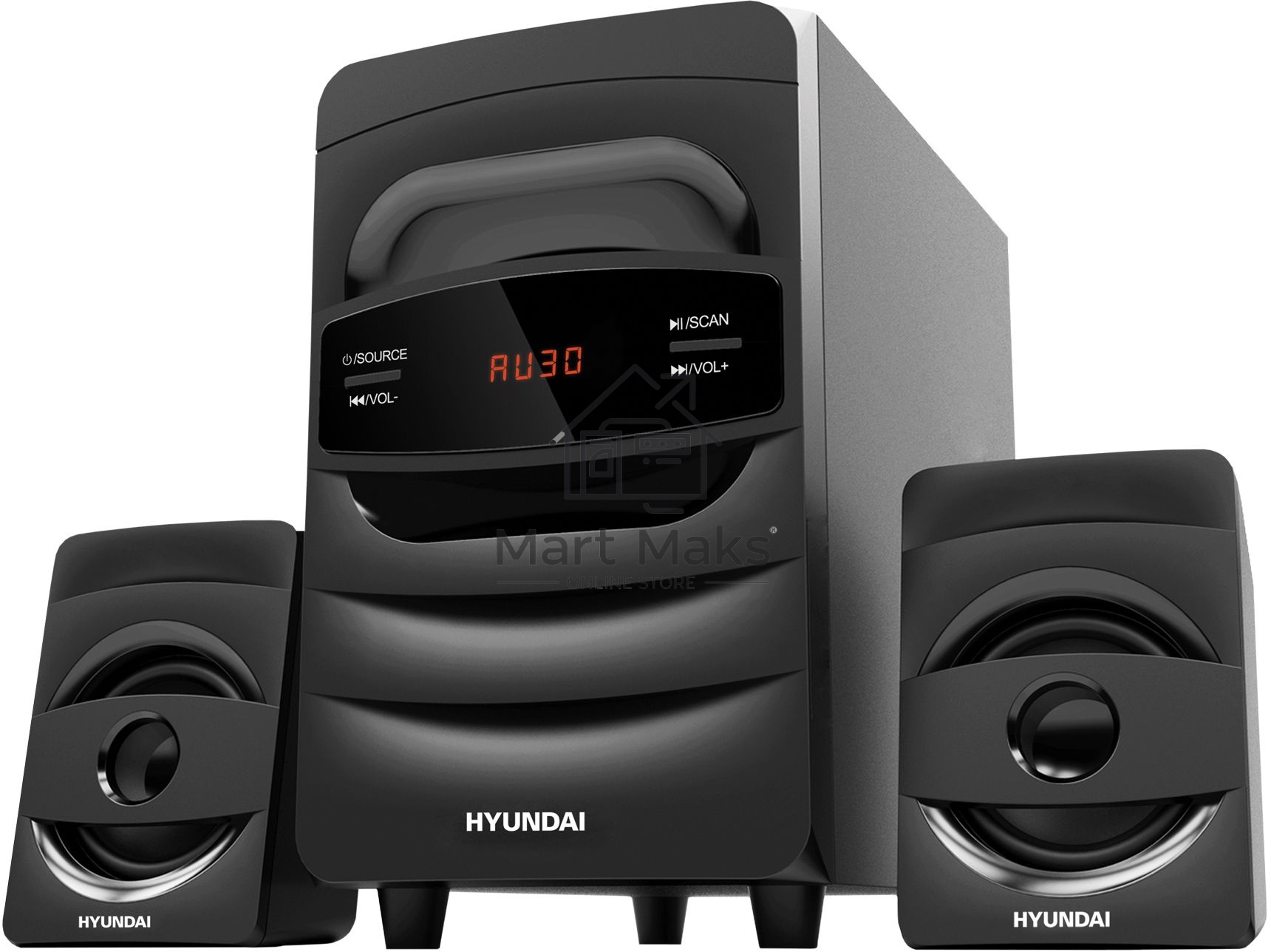 Микросистема Hyundai H-MS1404 черный 30Вт FM USB BT SD