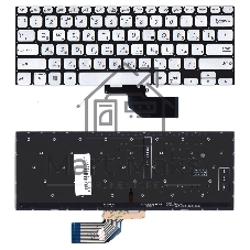 Клавиатура для ноутбука Asus S13 S330FA серебристая с подсветкой