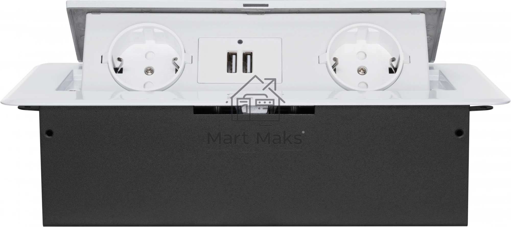 Розетка Cactus CS-SOCKET-EU/USBA-WH для столешницы белый