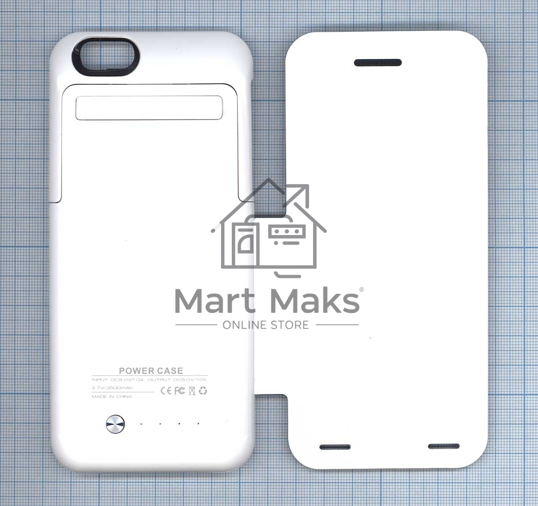 Аккумулятор/чехол для Apple iPhone 6 3500 mAh белый leather cover