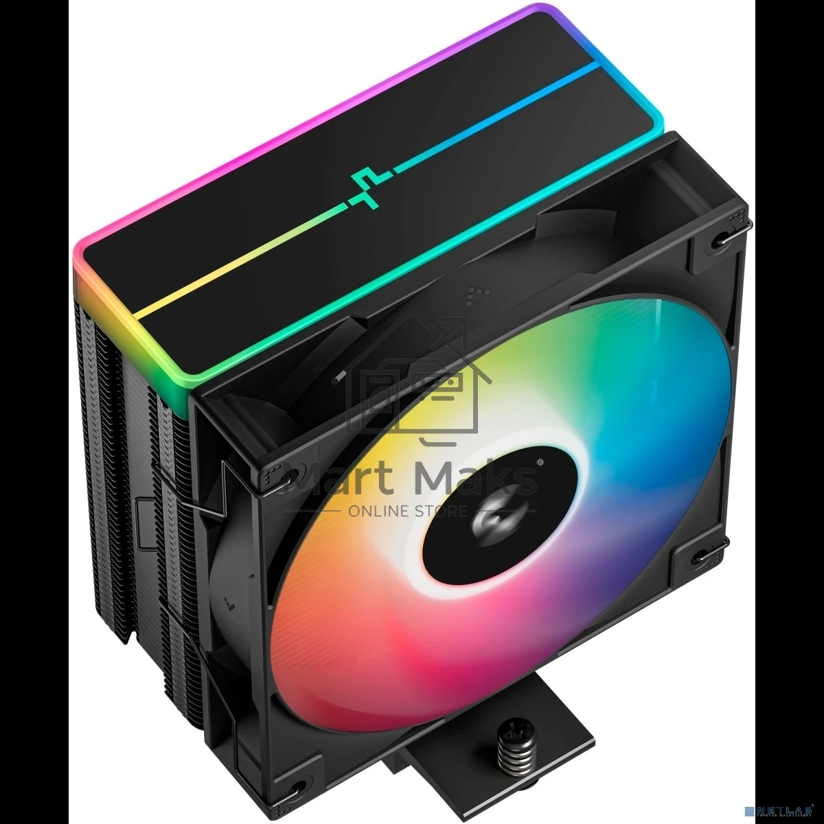 Кулер для процессора DEEPCOOL AG400 BK ARGB V2 черный 120мм алюминий+медь 2100rpm 31.6db 4-pin 220W 154мм