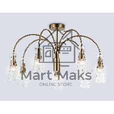 Люстра Ambrella light LH55703/7 BS/CL латунь/прозрачный E14*7 max 40W D745*460