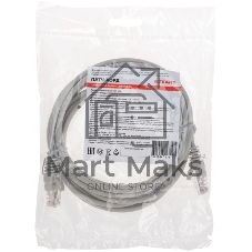 Патч-корд U/UTP Rexant cat.5e, RJ45-RJ45, 26AWG, ZH нг(А)-HF, серый, 3 м