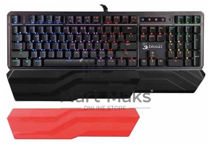 Клавиатура A4 B975 механическая черный USB Gamer LED (подставка для запястий)