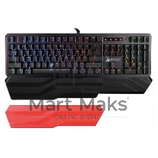 Клавиатура проводная A4 B975 механическая черный USB Gamer LED (подставка для запястий)