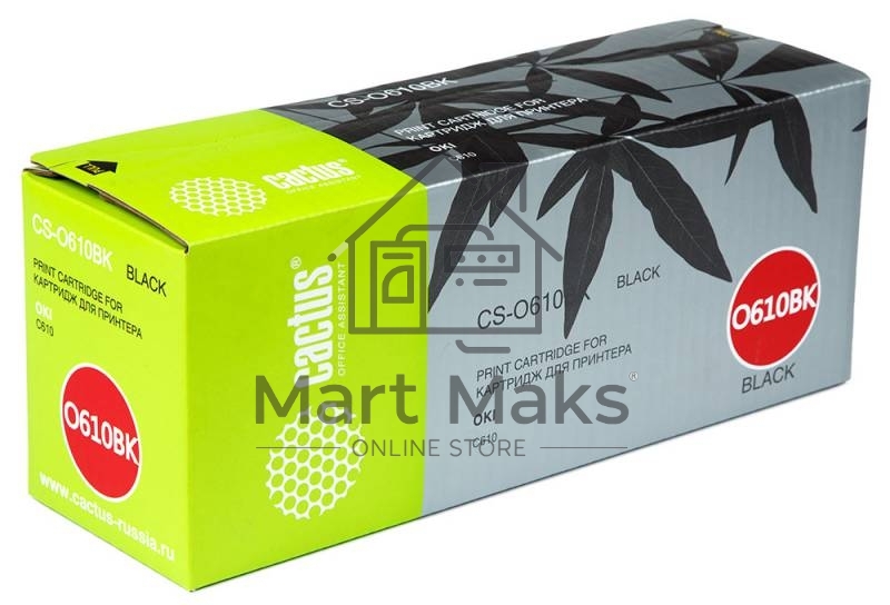 Картридж лазерный Cactus CS-O610BK черный (8000 стр.) для Oki C610 series