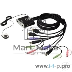Переключатель ATEN CS692(-AT/B) переключатель PETITE 2 PORT USB2.0 HDMI KVM SWITCH.