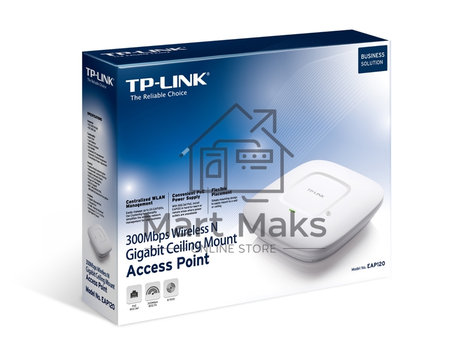 Беспроводная потолочная точка доступа серии N TP-LINK SMB EAP115 скорость до 300 Мбит/с