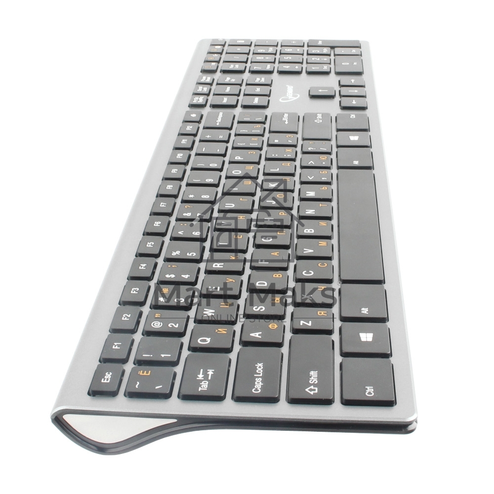 Клавиатура Gembird KBW-1 беспроводная, USB, серебристый