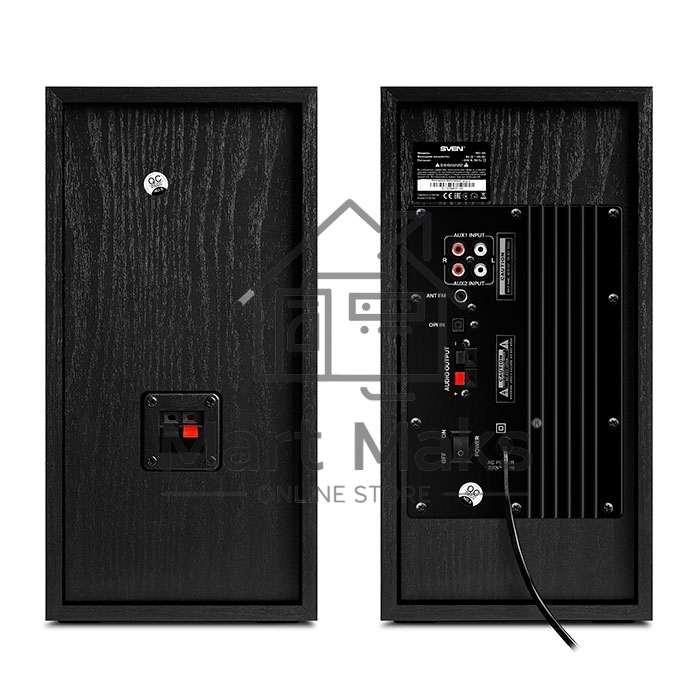Акустическая система 2.0 SVEN MC-20, черный, мощность 2x45Вт (RMS), FM-тюнер, USB/microSD, дисплей, пульт ДУ, Bluetooth, Optical SVEN MC-20, черный, акустическая система 2.0, мощность 2x45Вт (RMS), FM-тюнер, USB/microSD, дисплей, пульт ДУ, Bluetooth, Opti